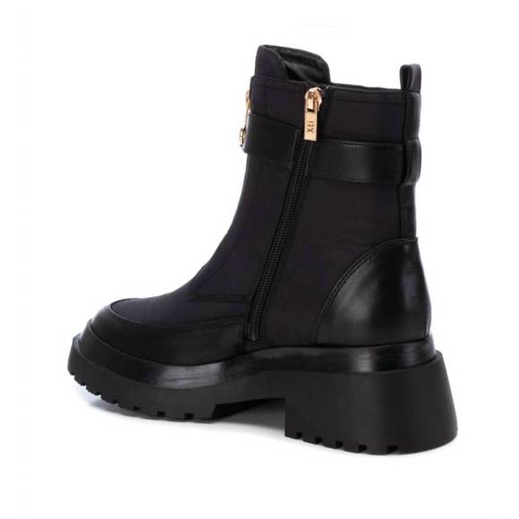 NEW XTI women's front zip biker boots in black - Picture 3 of 4